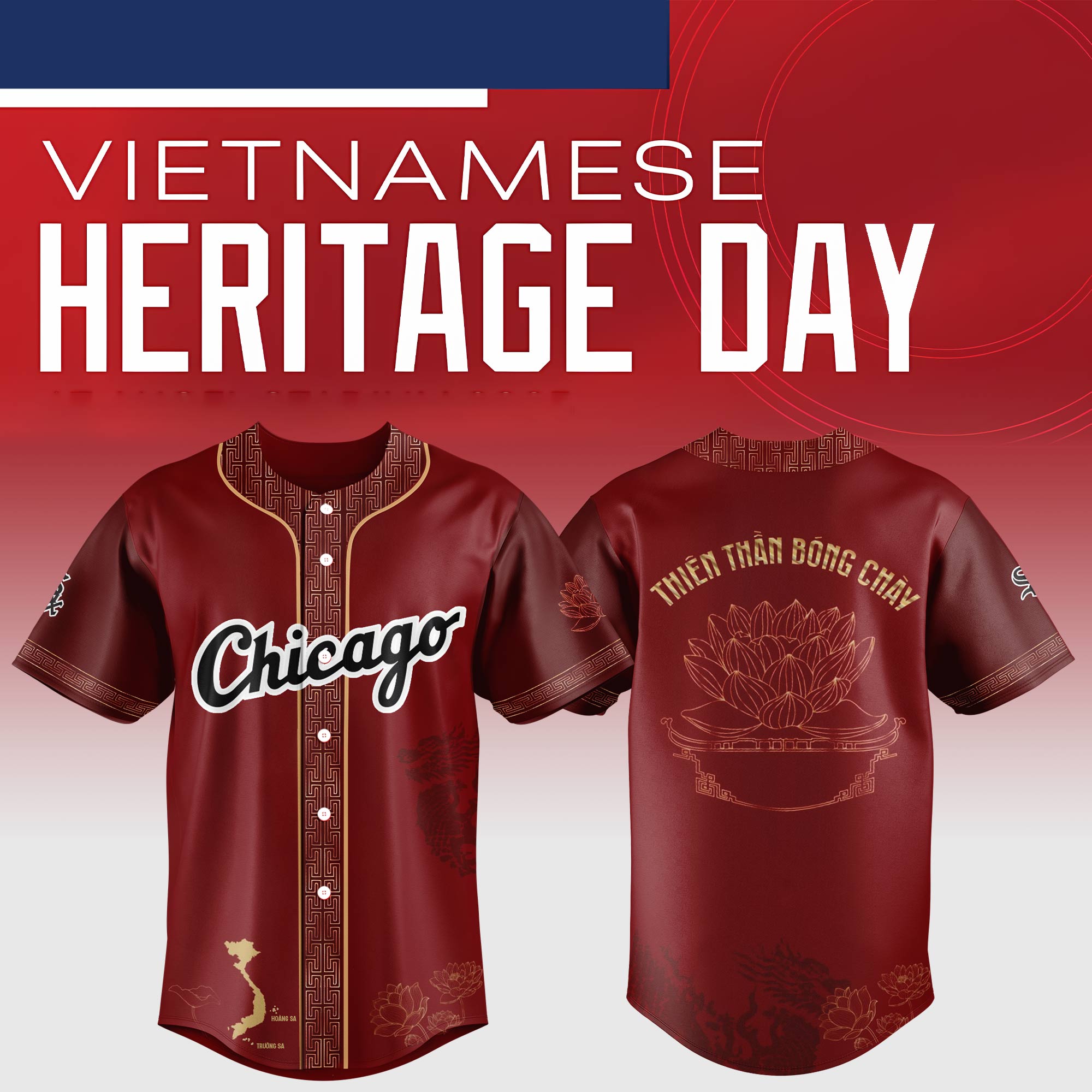 Chicago White Sox Mlb X Vietnamese Heritage Night Baseball Jersey
