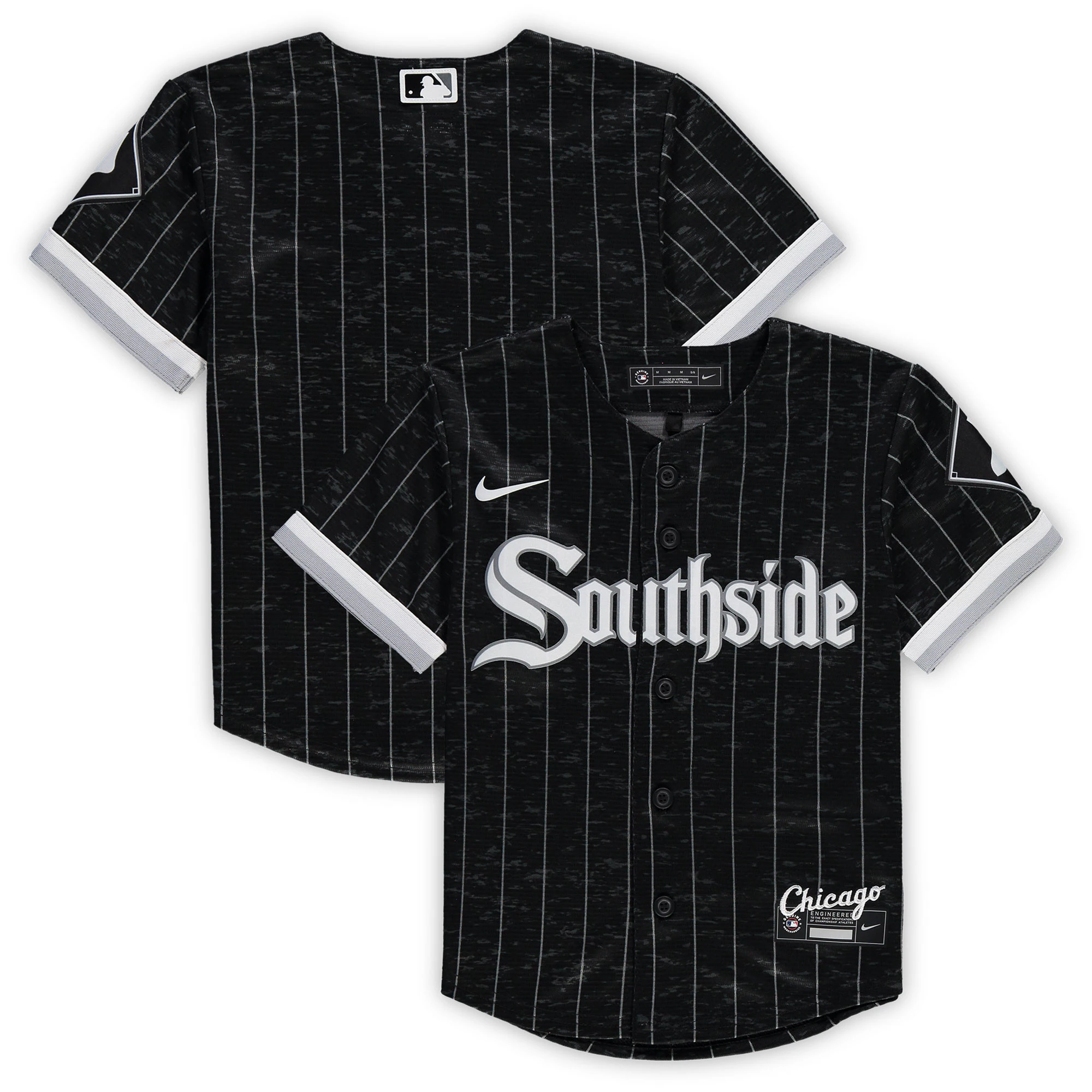 Chicago White Sox Preschool Mlb City Connect Replica Team Jersey - Black/gray