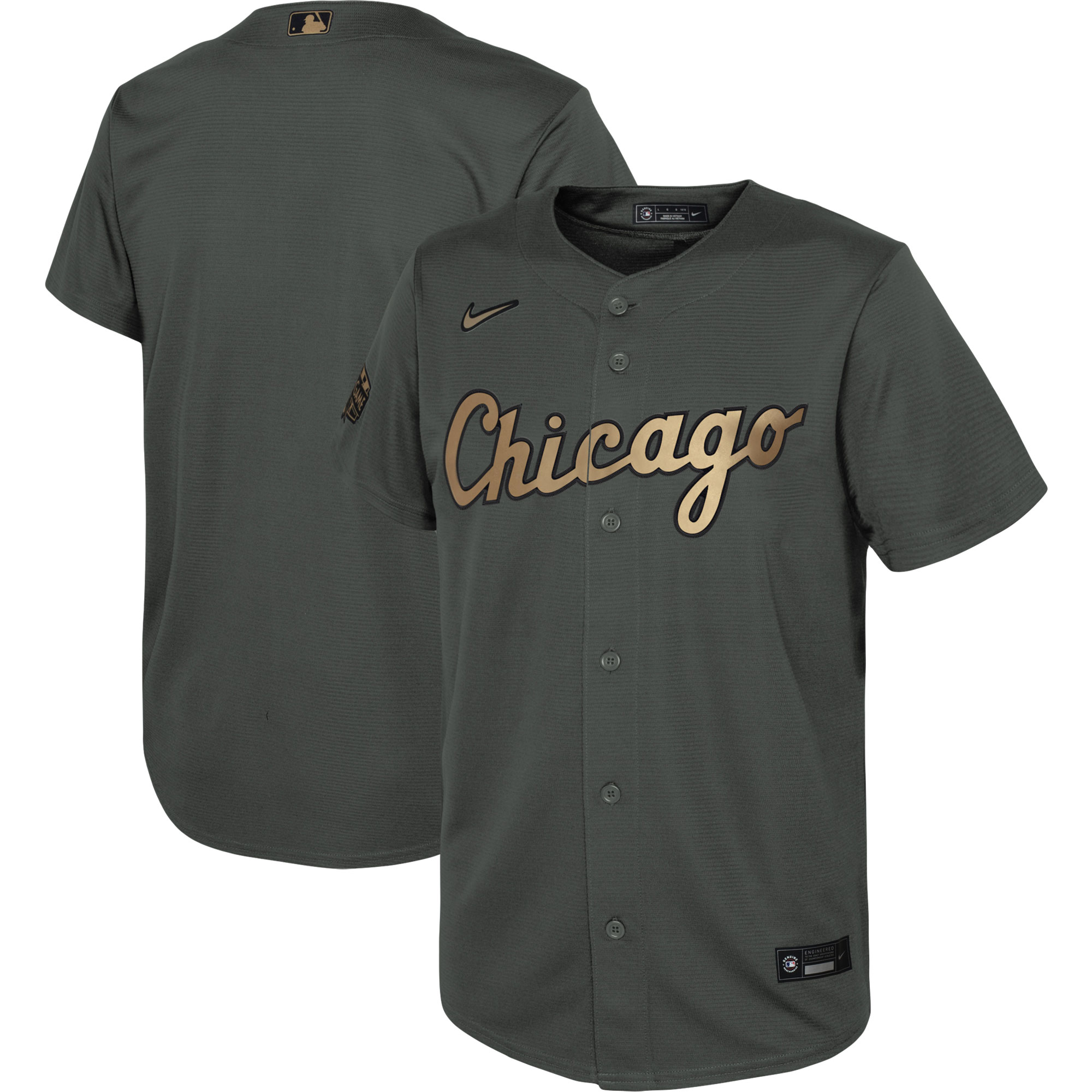 Alternative view of Chicago White Sox Youth 2022 Mlb All-star Game Replica Jersey - Gray