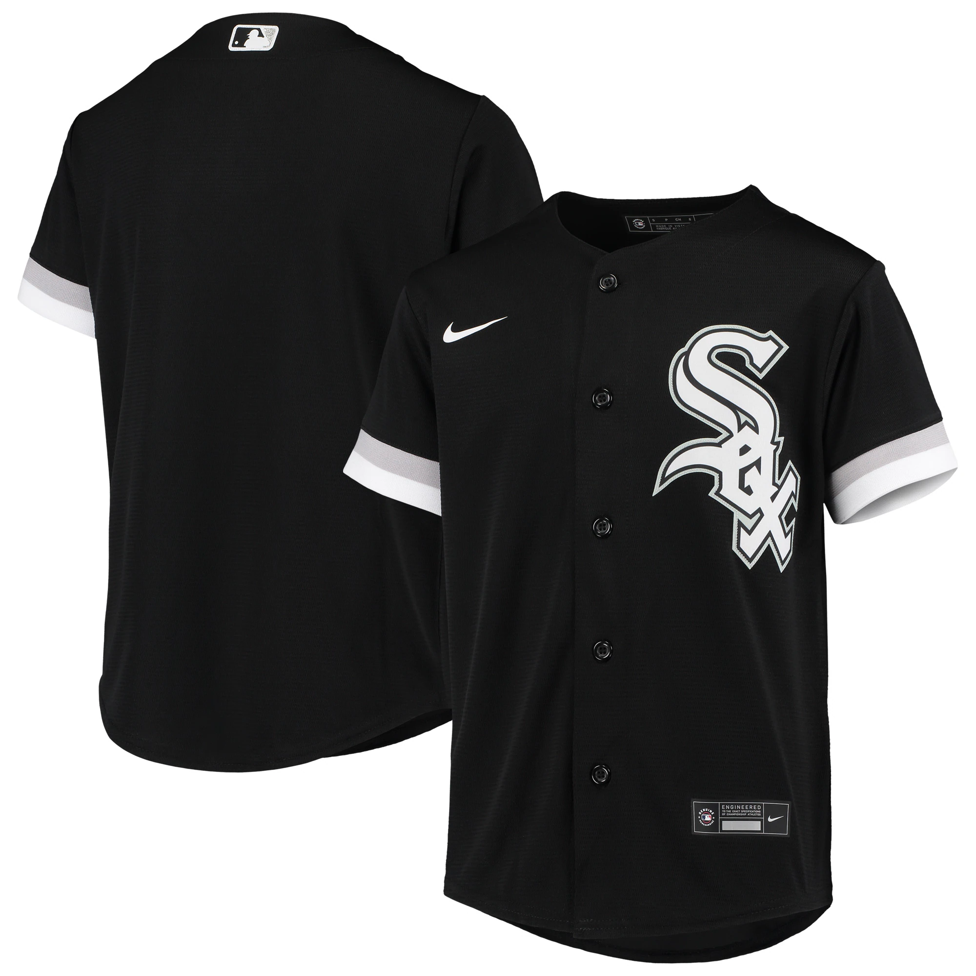 Chicago White Sox Youth Alternate Replica Team Jersey - Black