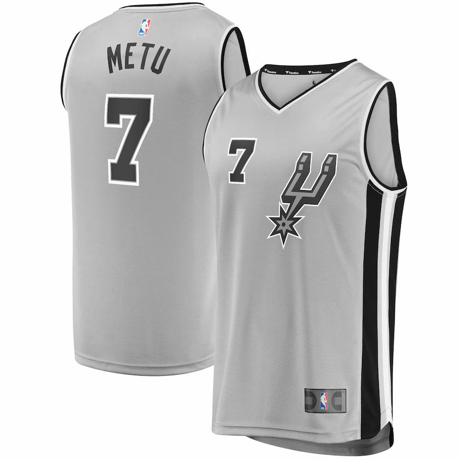 Chimezie Metu San Antonio Spurs Fanatics Branded Fast Break Replica Player Jersey - Statement Edition - Silver