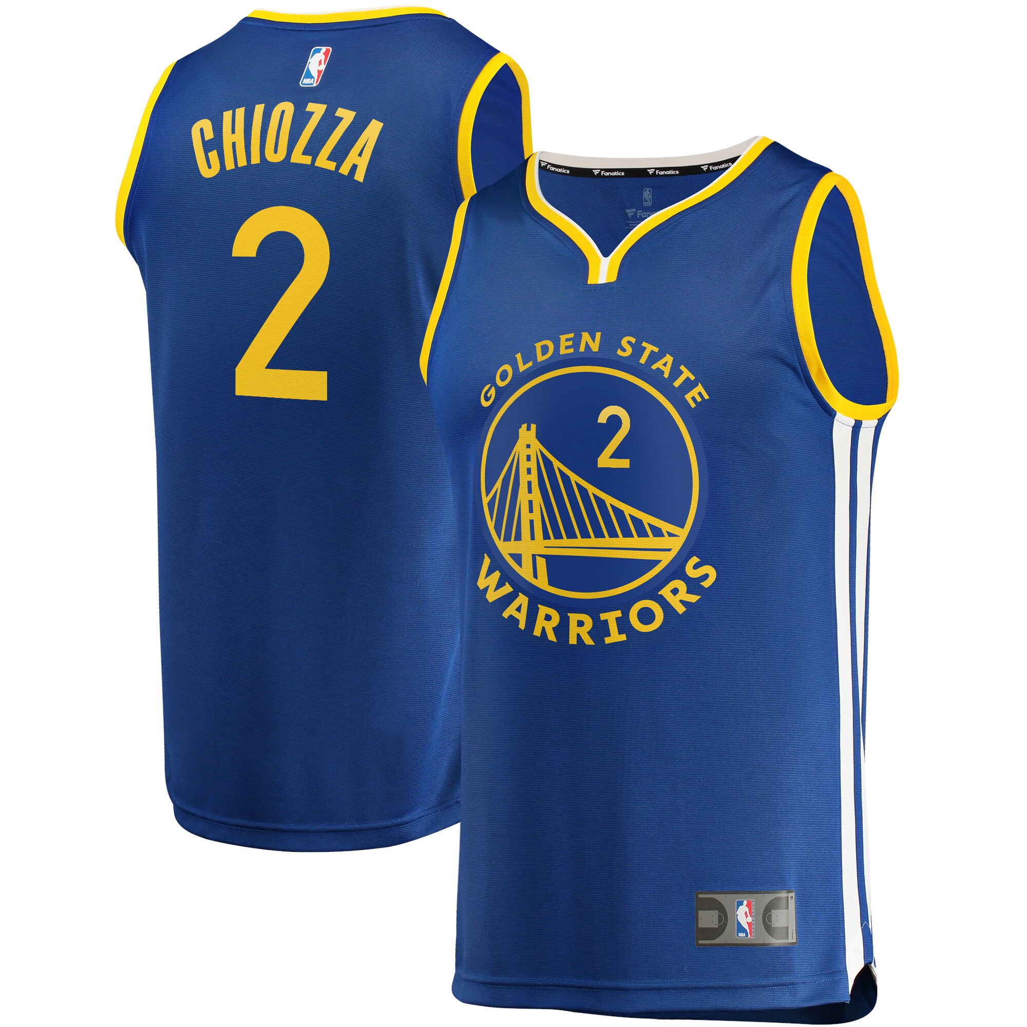 Alternative view of Chris Chiozza Golden State Warriors Fanatics Branded Youth 2021/22 Fast Break Replica Jersey - Icon Edition - Royal