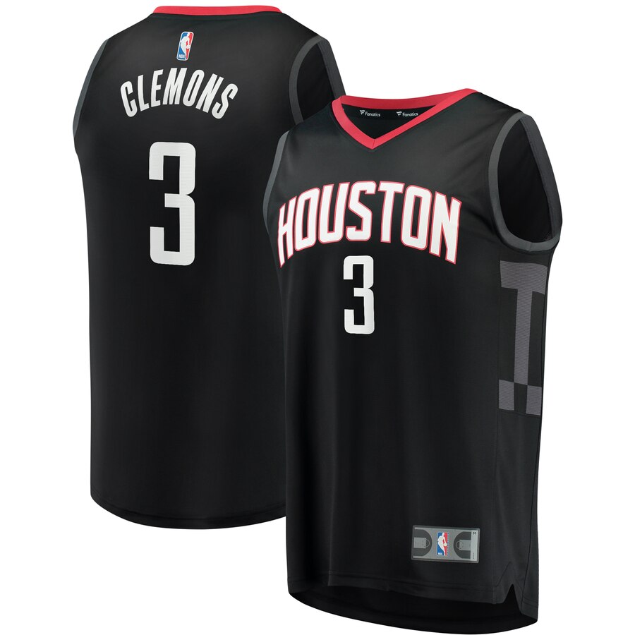 Chris Clemons Houston Rockets Fanatics Branded Fast Break Replica Player Jersey Black - Statement Edition