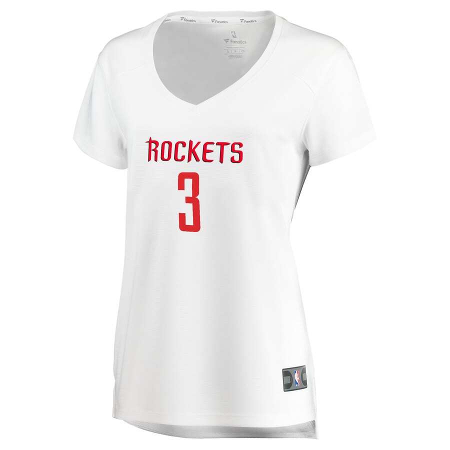 Alternative view of Chris Clemons Houston Rockets Fanatics Branded Women's Fast Break Replica Jersey White - Association Edition