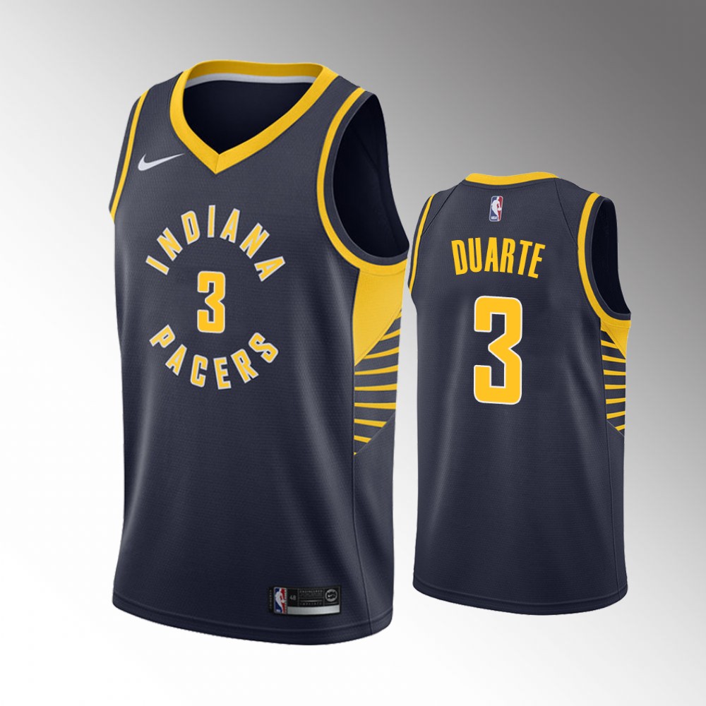 Chris Duarte Indiana Pacers 2021 Icon Edition Navy Jersey