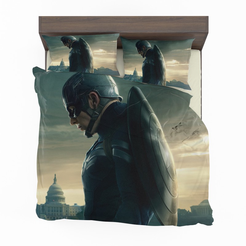 Alternative view of Chris Evans Captain America Comforter Set - Custom Bedding Set