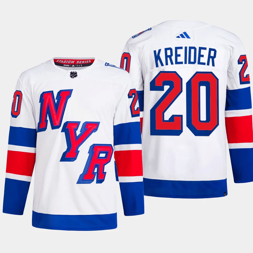 Chris Kreider 20 New York Rangers 2024 Stadium Series Primegreen Men Jersey - White - JS431 