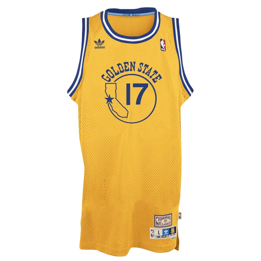 Alternative view of Chris Mullin Golden State Warriors Adidas Hardwood Classics Swingman Jersey - Gold