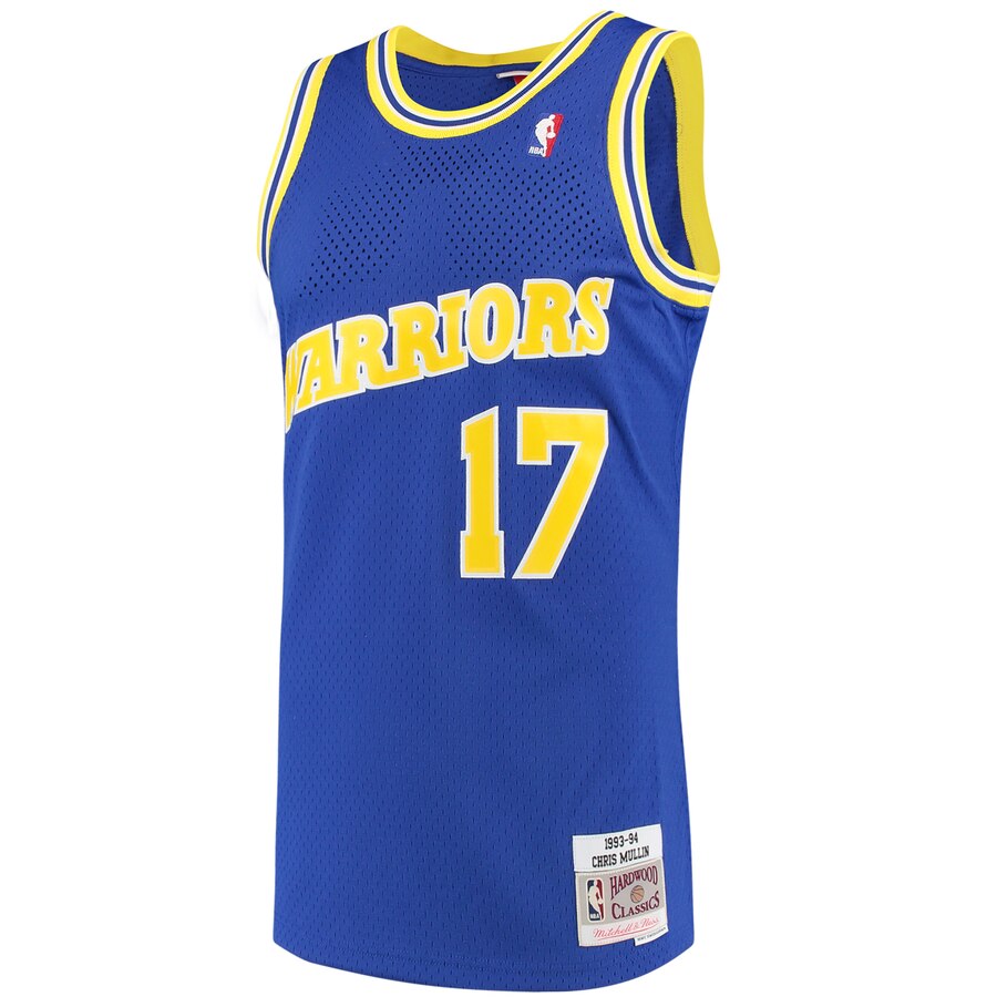 Alternative view of Chris Mullin Golden State Warriors Mitchell & Ness 1993-94 Hardwood Classics Swingman Jersey - Royal