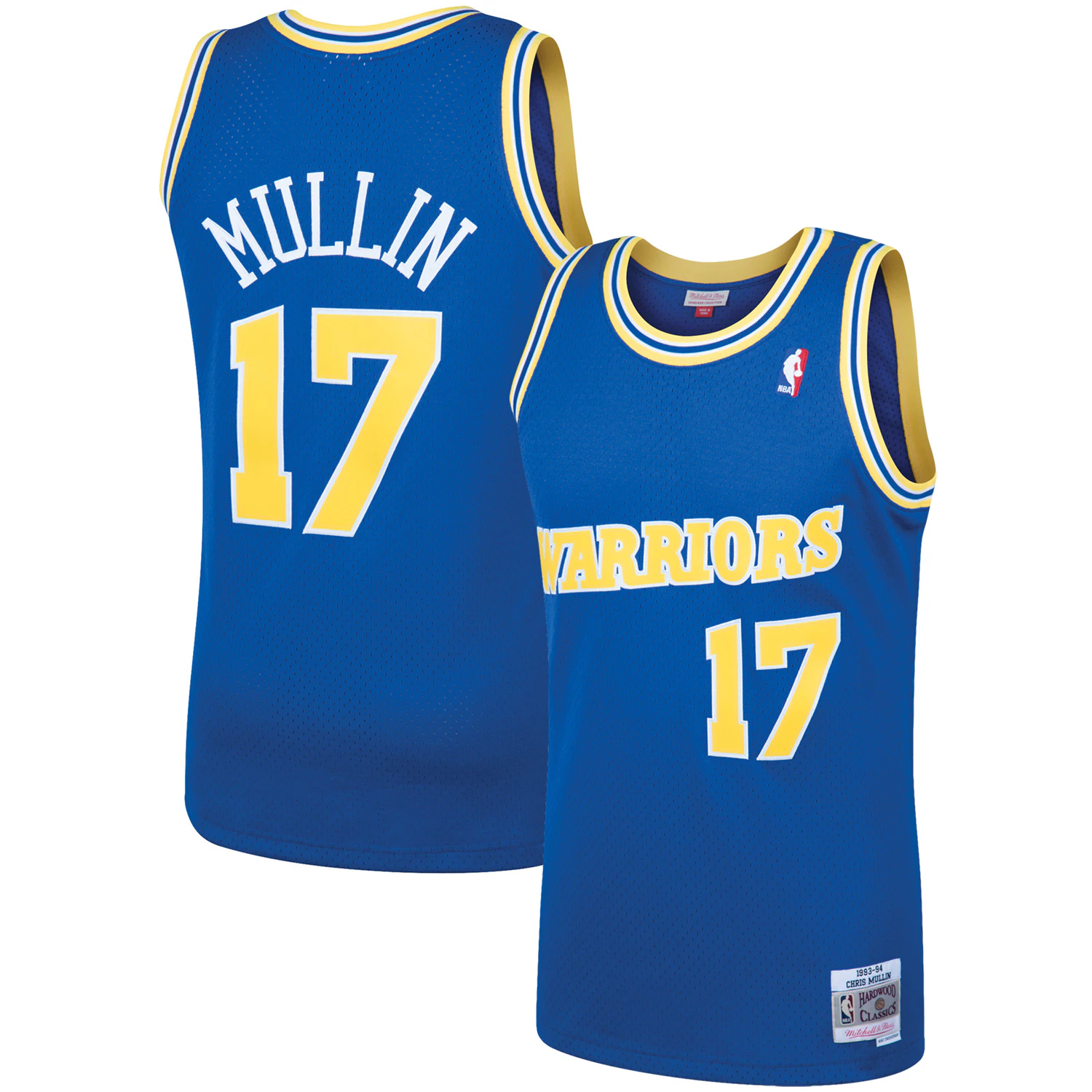 Alternative view of Chris Mullin Golden State Warriors Mitchell & Ness 1993-94 Hardwood Classics Swingman Player Jersey – Royal