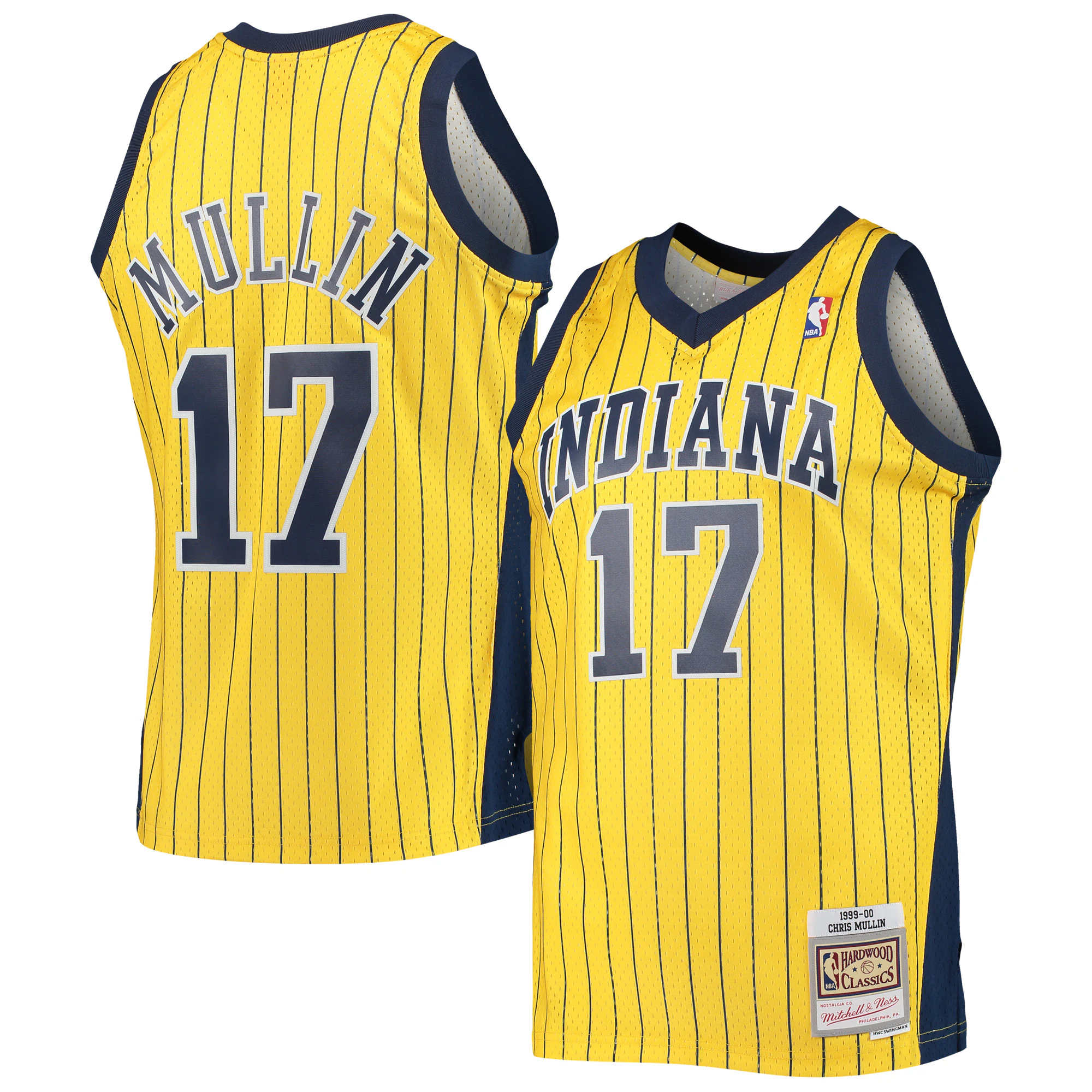 Chris Mullin Indiana Pacers Mitchell & Ness 1999-00 Hardwood Classics Swingman Jersey - Gold