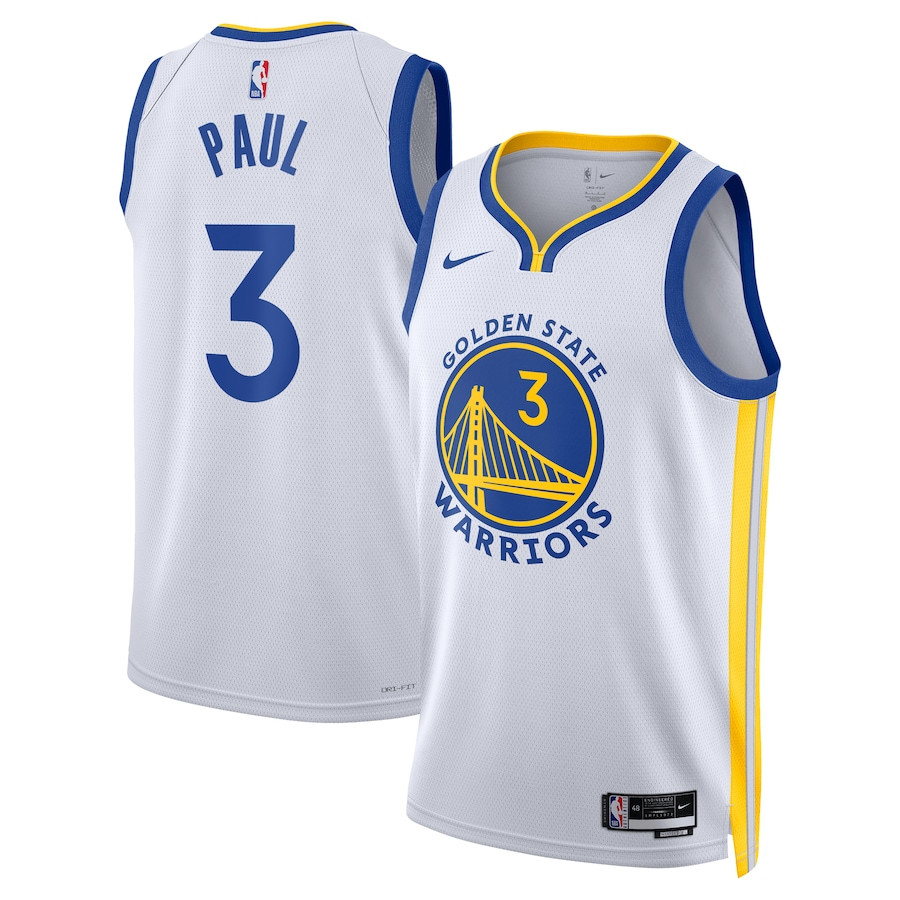 Chris Paul 3 Golden State Warriors Unisex Swingman Jersey - Association Edition - White - JS863 
