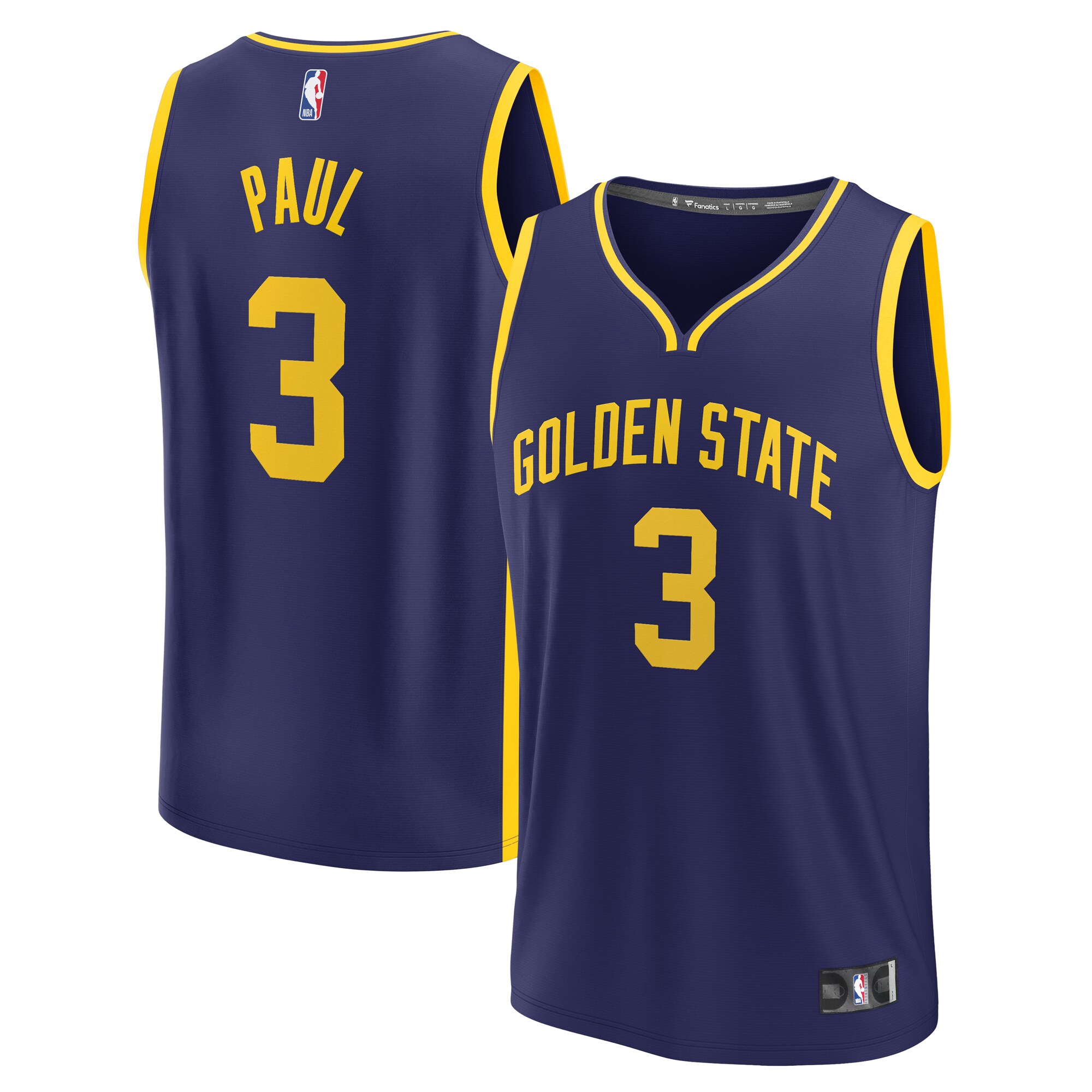 Chris Paul Golden State Warriors Fanatics Youth Fast Break Player Jersey - Statement Edition - Navy