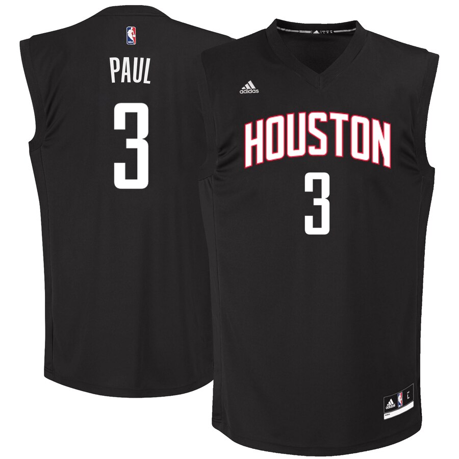 Chris Paul Houston Rockets Adidas Chase Fashion Jersey - Black