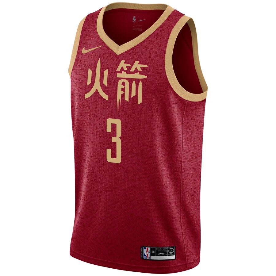 Alternative view of Chris Paul Houston Rockets City Edition Swingman Jersey - Red