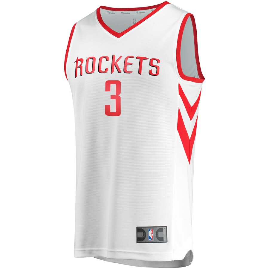Alternative view of Chris Paul Houston Rockets Fanatics Branded Fast Break Replica Jersey White - Association Edition