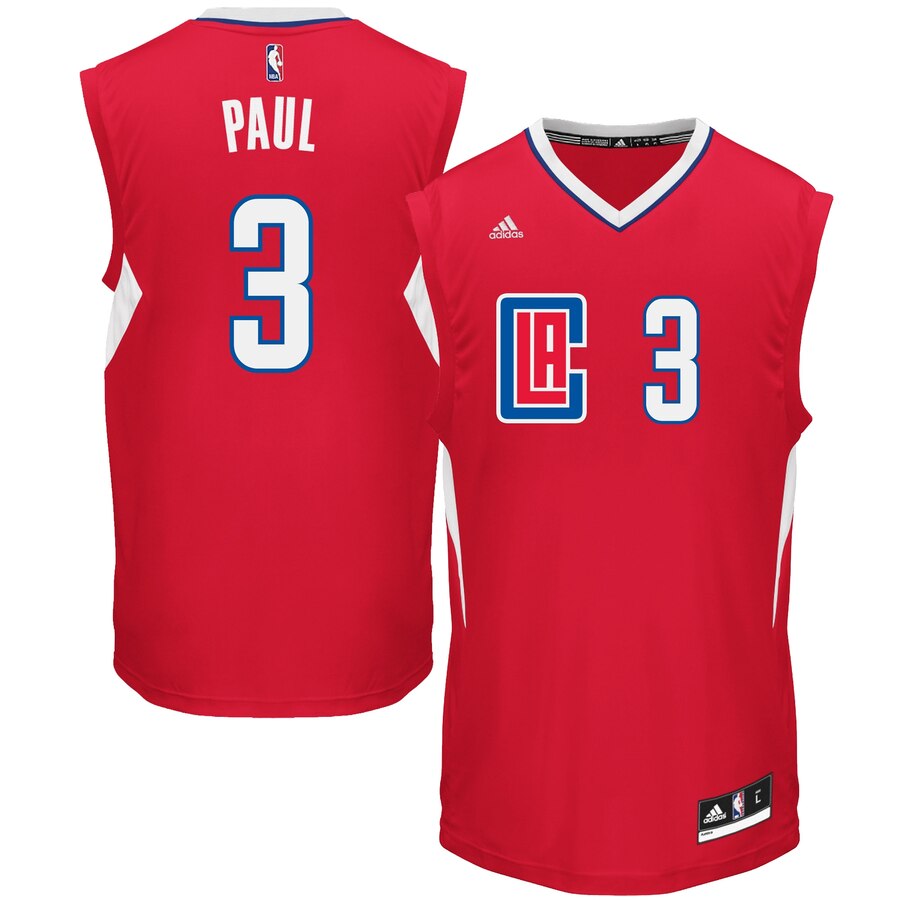 Chris Paul La Clippers Adidas 2020 Replica Road Jersey - Red