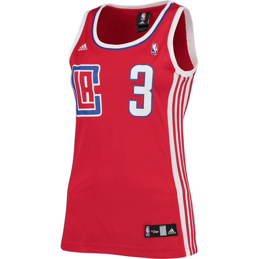 Alternative view of Chris Paul La Clippers Adidas Women's Road Replica Jersey - Red