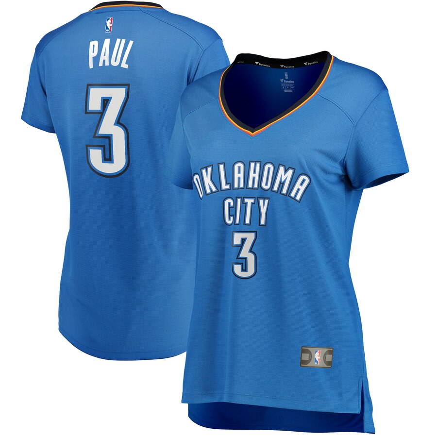 Chris Paul Oklahoma City Thunder Fanatics Branded Women's Fast Break Replica Player Jersey Blue - Icon Edition