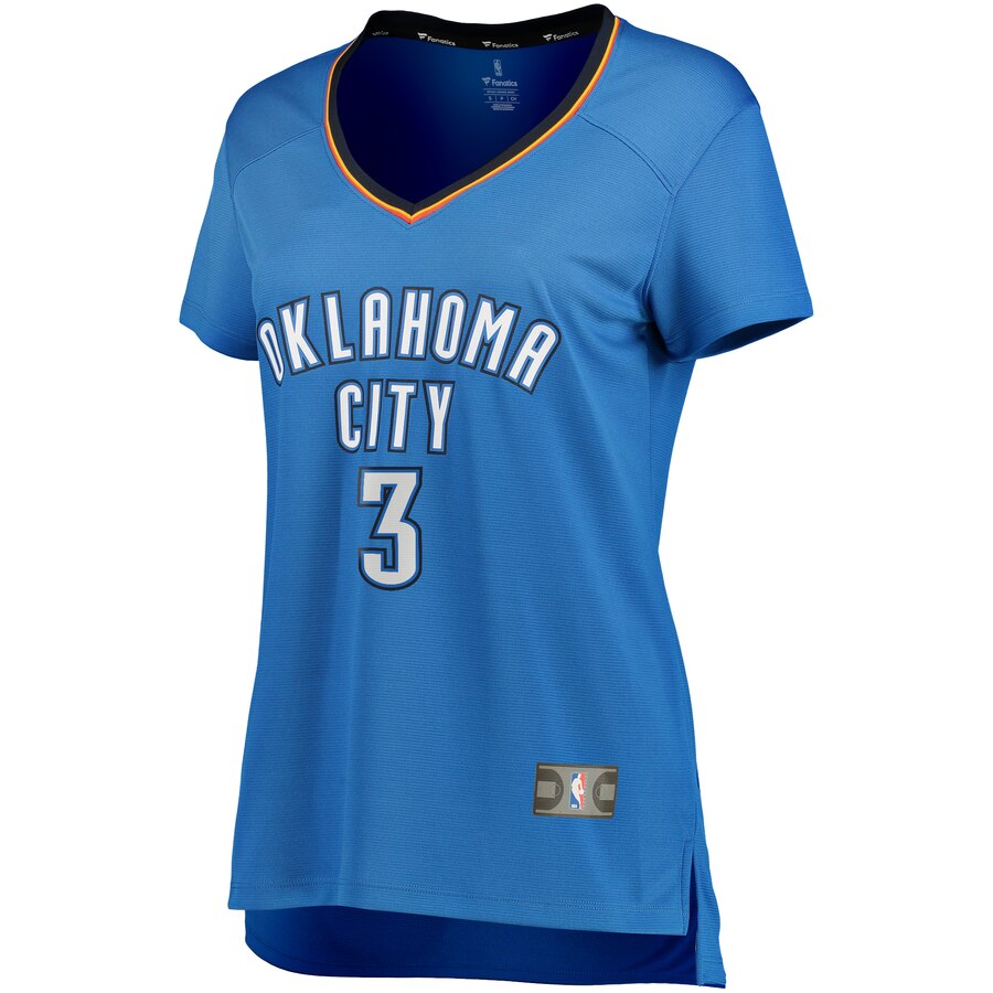Alternative view of Chris Paul Oklahoma City Thunder Fanatics Branded Women's Fast Break Replica Player Jersey Blue - Icon Edition