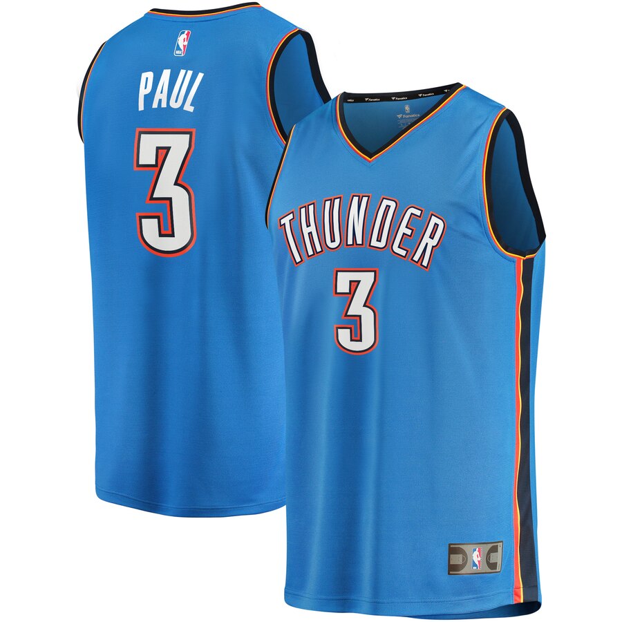 Chris Paul Oklahoma City Thunder Fanatics Branded Youth Fast Break Replica Player Jersey Blue - Icon Edition