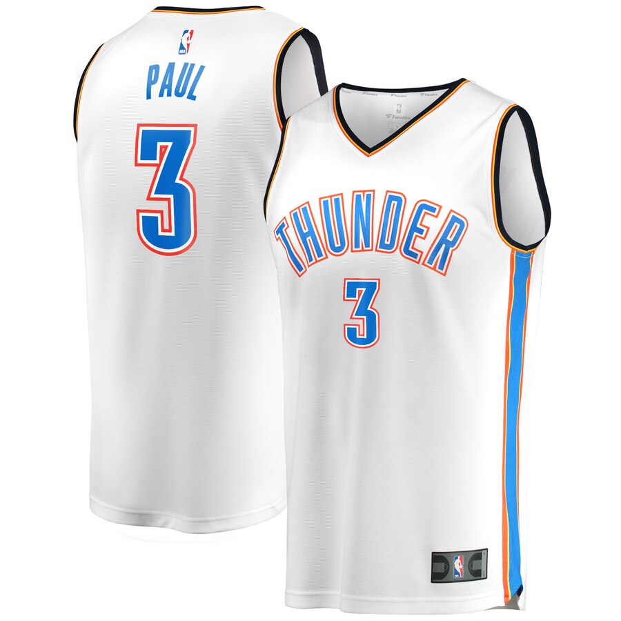 Chris Paul Oklahoma City Thunder Fanatics Branded Youth Fast Break Replica Player Jersey White - Association Edition