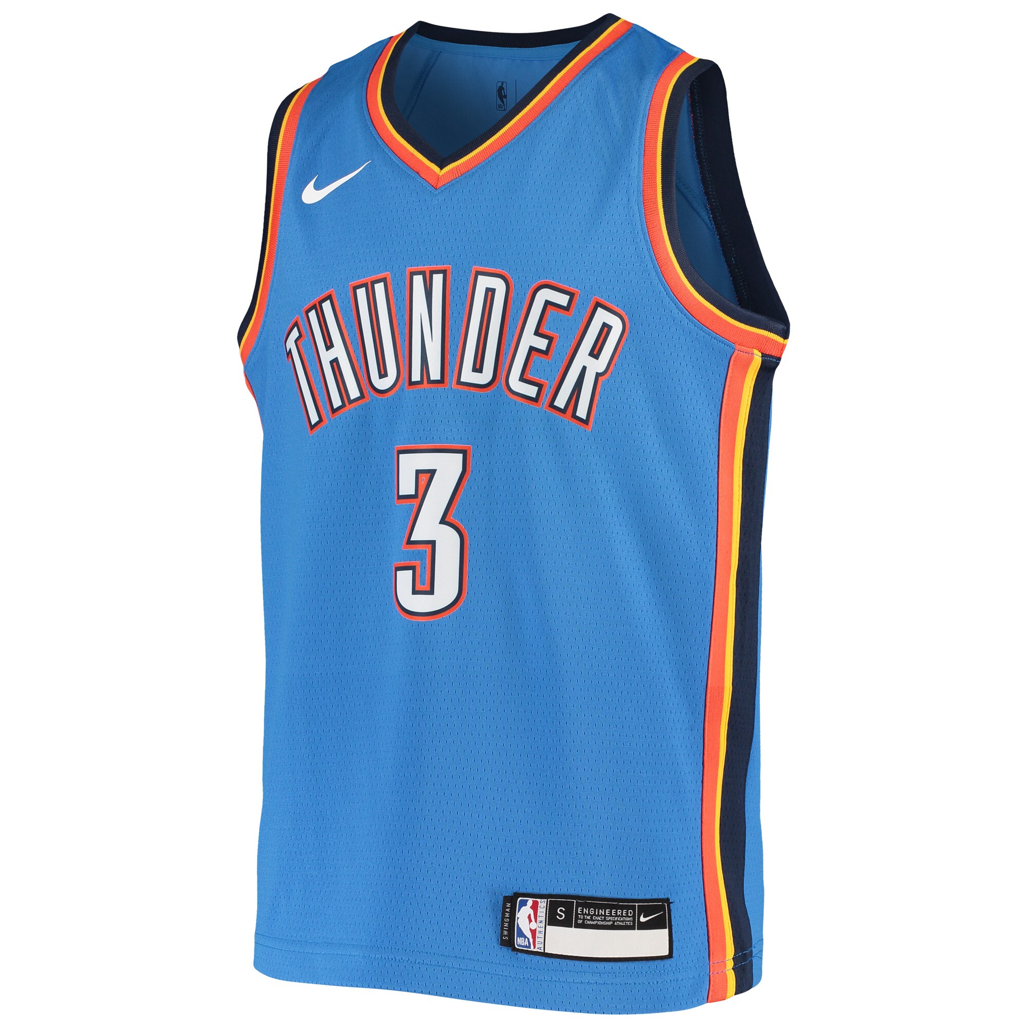 Alternative view of Chris Paul Oklahoma City Thunder Youth Team Swingman Jersey – Blue