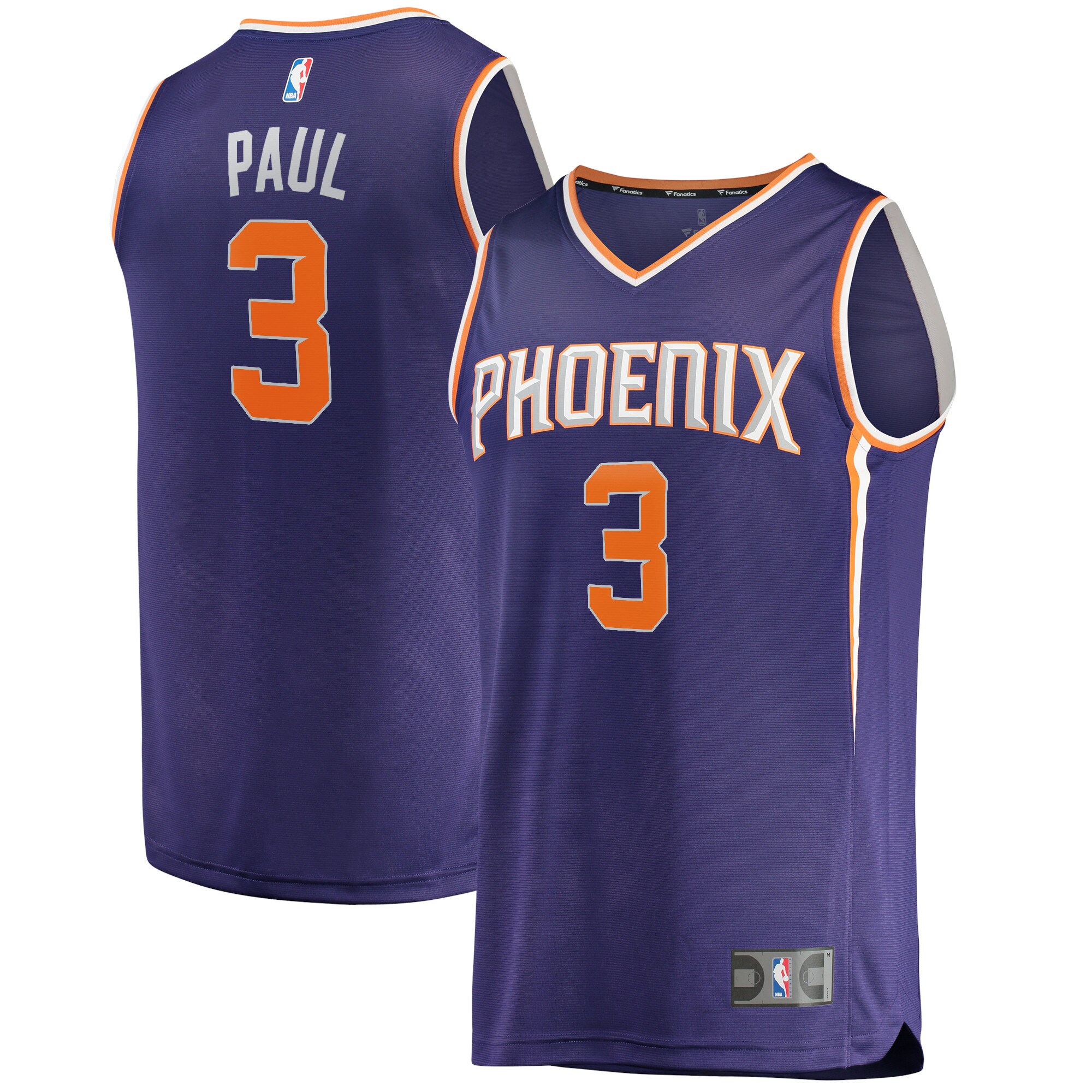 Alternative view of Chris Paul Phoenix Suns Fanatics Branded 2020/21 Fast Break Replica Player Jersey - Icon Edition - Purple