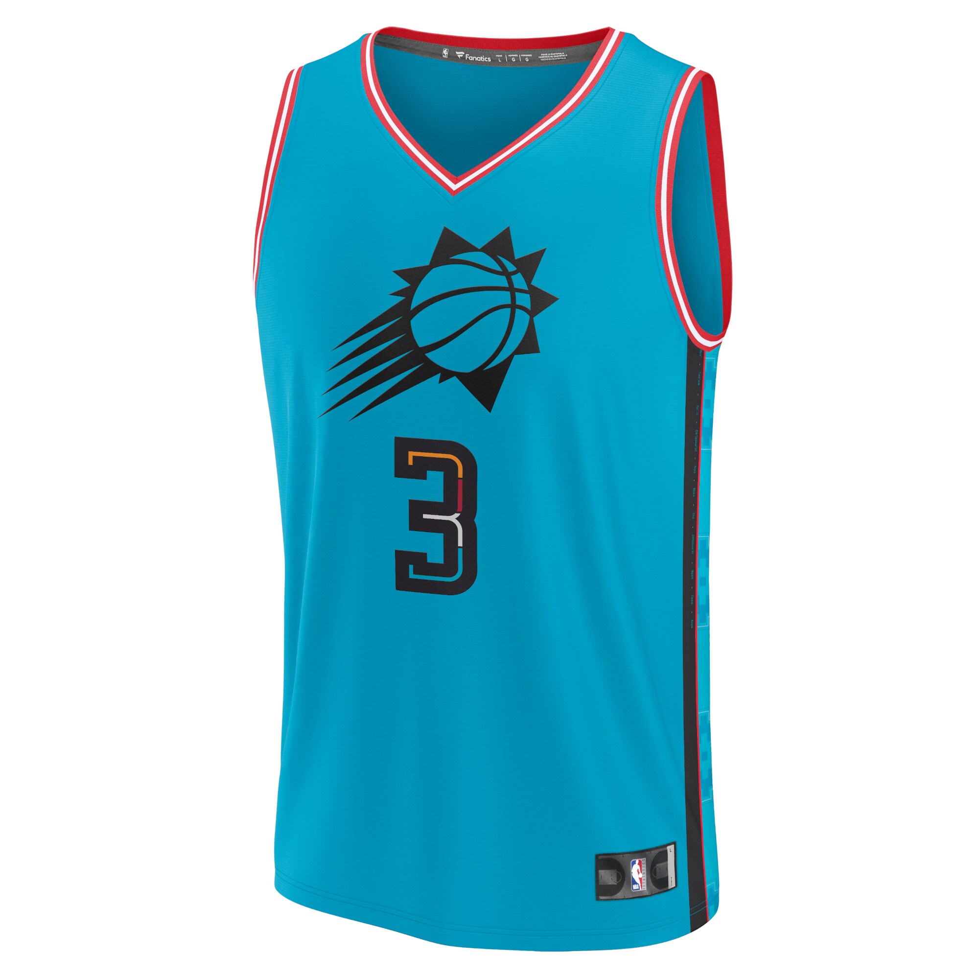 Alternative view of Chris Paul Phoenix Suns Fanatics Fastbreak Jersey - City Edition - Teal