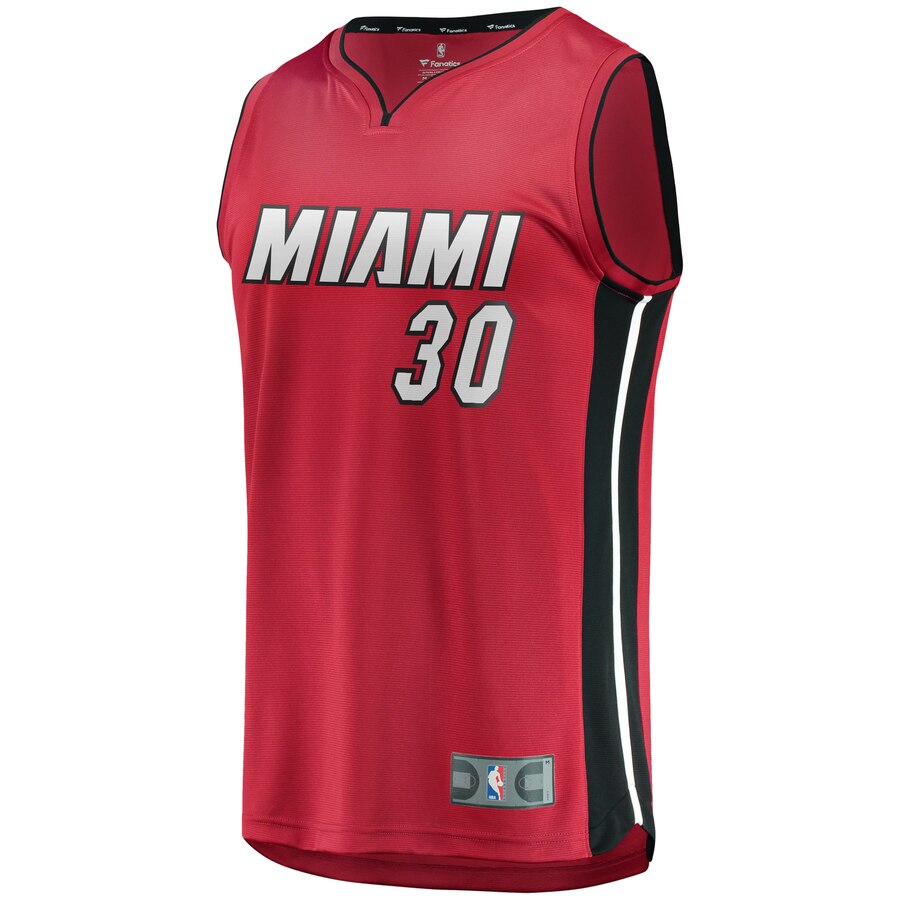 Alternative view of Chris Silva Miami Heat Fanatics Branded Fast Break Replica Player Jersey Red - Statement Edition