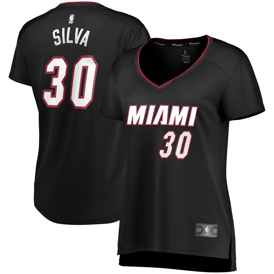 Chris Silva Miami Heat Fanatics Branded Women's Fast Break Replica Player Jersey - Icon Edition - Black