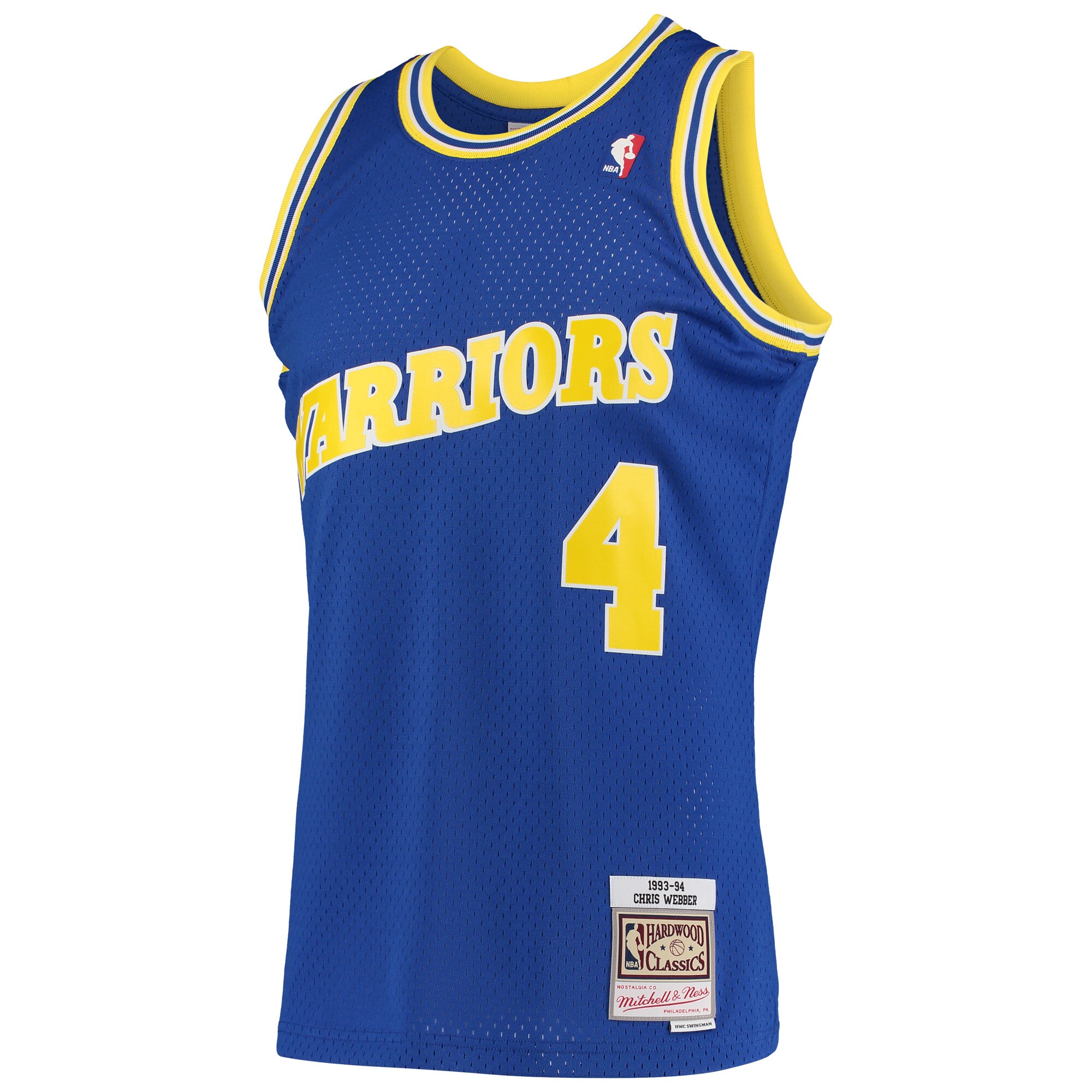 Alternative view of Chris Webber Golden State Warriors Mitchell & Ness 1993/94 Hardwood Classics Swingman Jersey - Royal