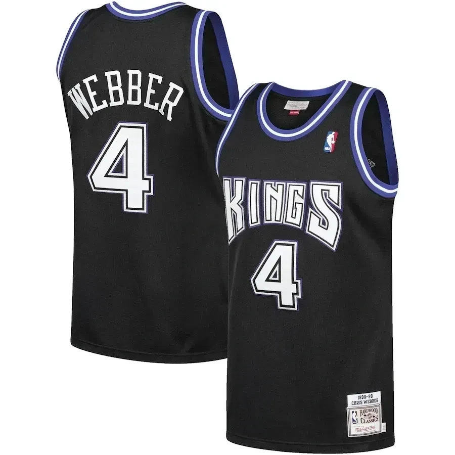 Chris Webber Sacramento Kings Mitchell & Ness 1998-99 Hardwood Classics Jersey - Black - JS634 
