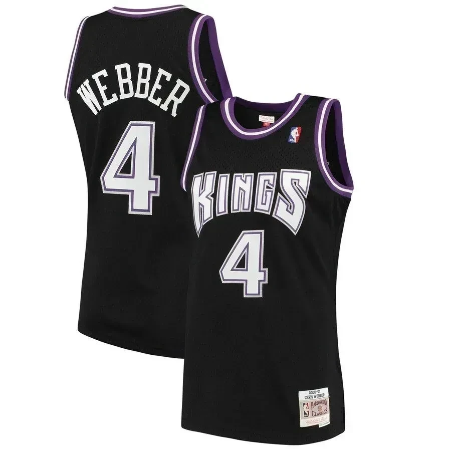 Chris Webber Sacramento Kings Mitchell & Ness 2000-01 Hardwood Classics Swingman Jersey - Black - JS635 