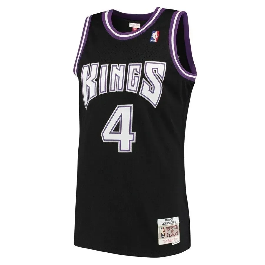 Alternative view of Chris Webber Sacramento Kings Mitchell & Ness 2000-01 Hardwood Classics Swingman Jersey - Black - JS635 