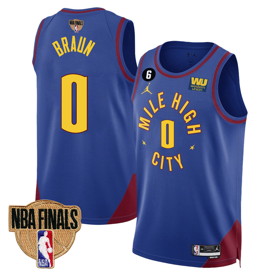 Christian Braun 0 Denver Nuggets Final Champions 2023 Swingman Jersey - Blue - JS166 