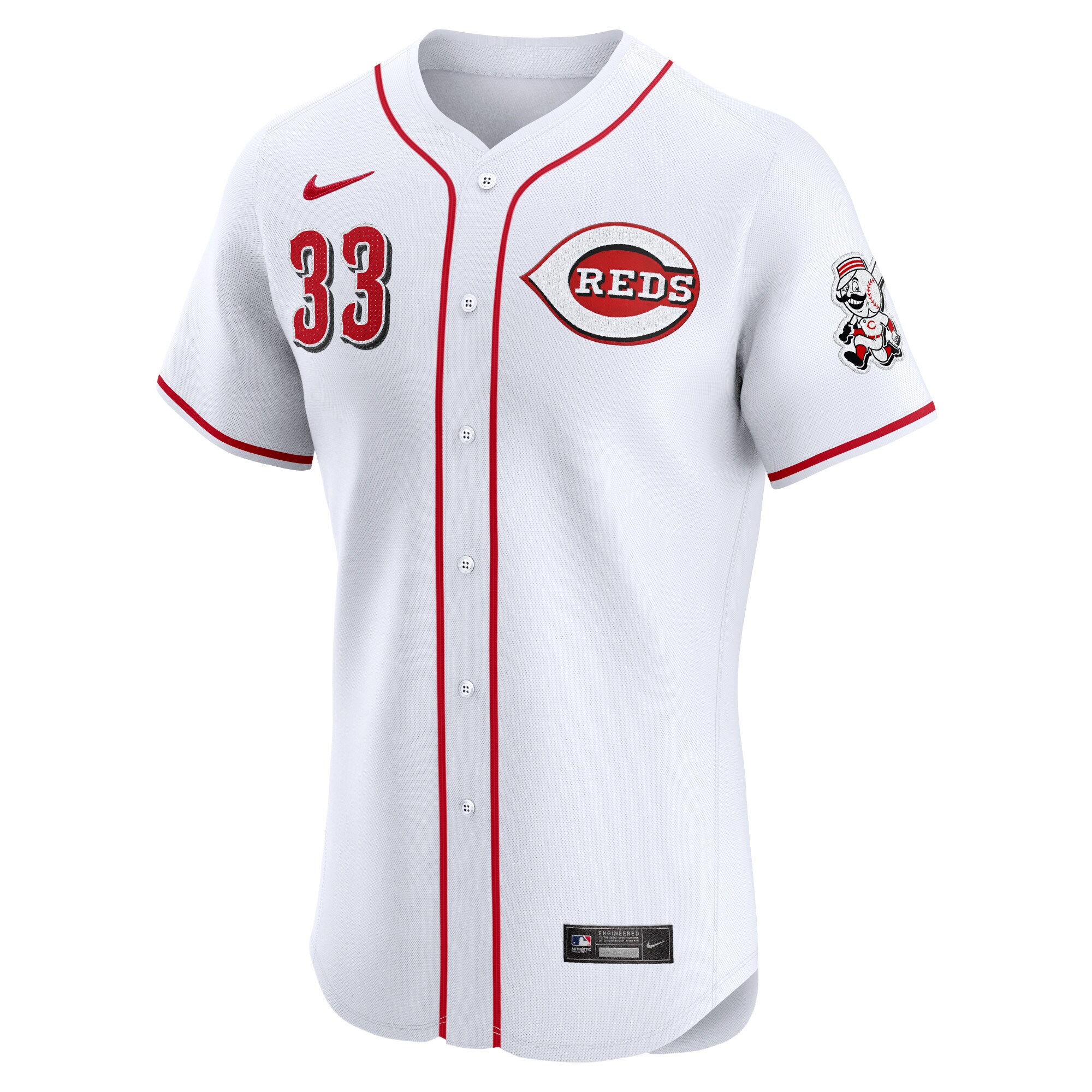 Alternative view of Christian Encarnacion-strand Cincinnati Reds Home Elite Player Jersey - White