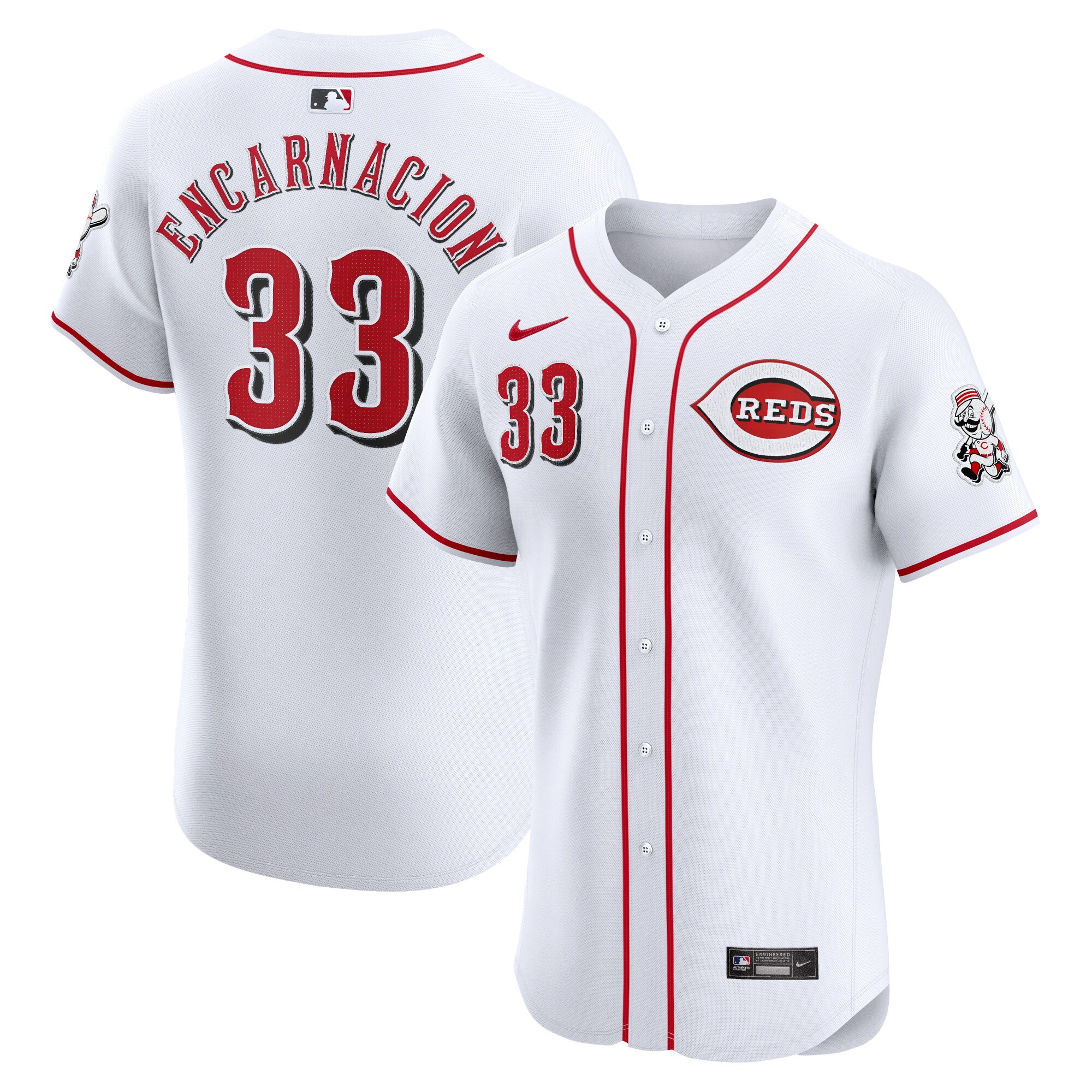 Christian Encarnacion-strand Cincinnati Reds Home Elite Player Jersey - White