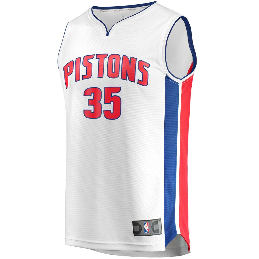 Alternative view of Christian Wood Detroit Pistons Fanatics Branded Fast Break Replica Player Team Jersey - Association Edition - White