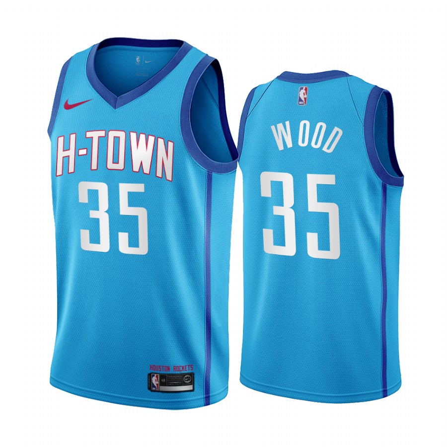 Christian Wood Houston Rockets 2020-21 Blue City Jersey H-town