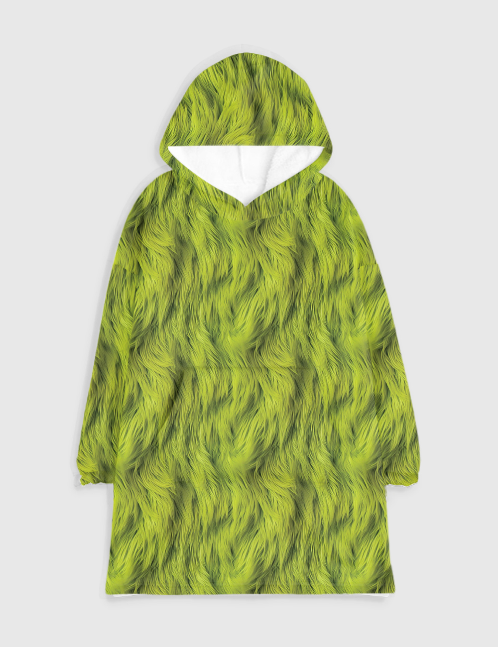 Christmas Grinch Green Fur Blanket Hoodie