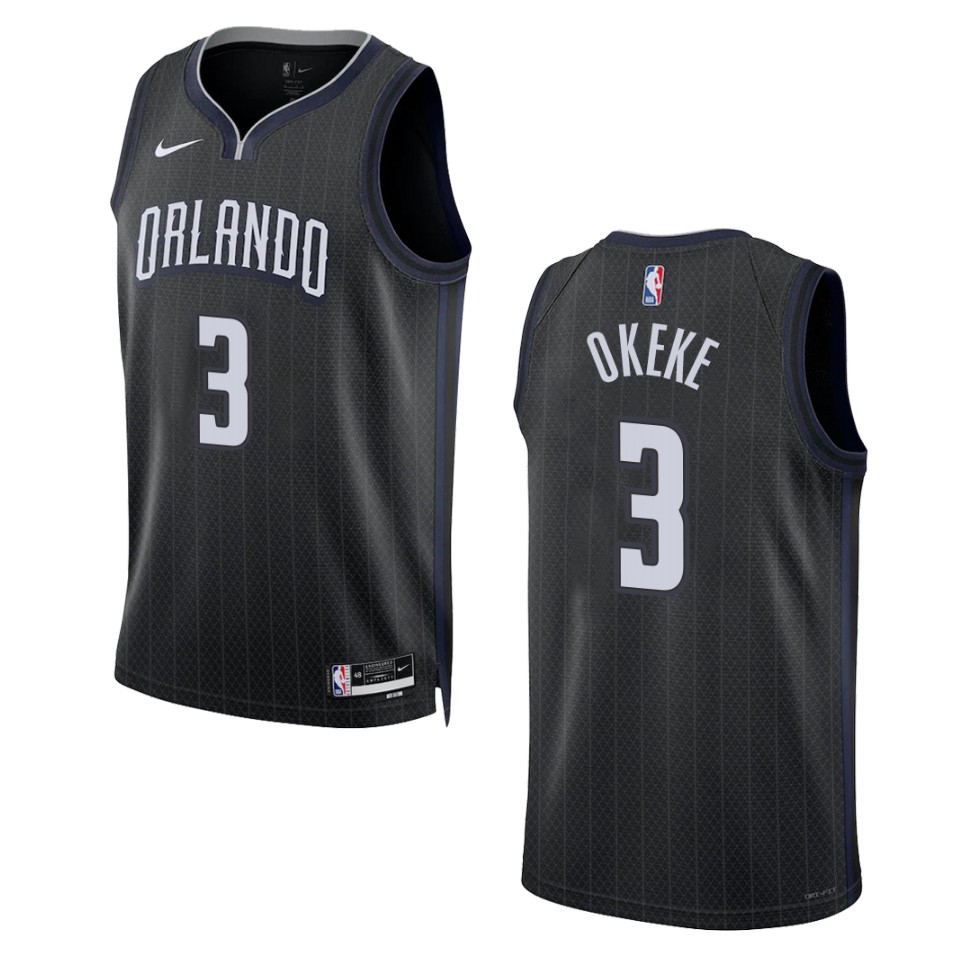 Chuma Okeke City Edition Orlando Magic 2022-23 Black Swingman Jersey