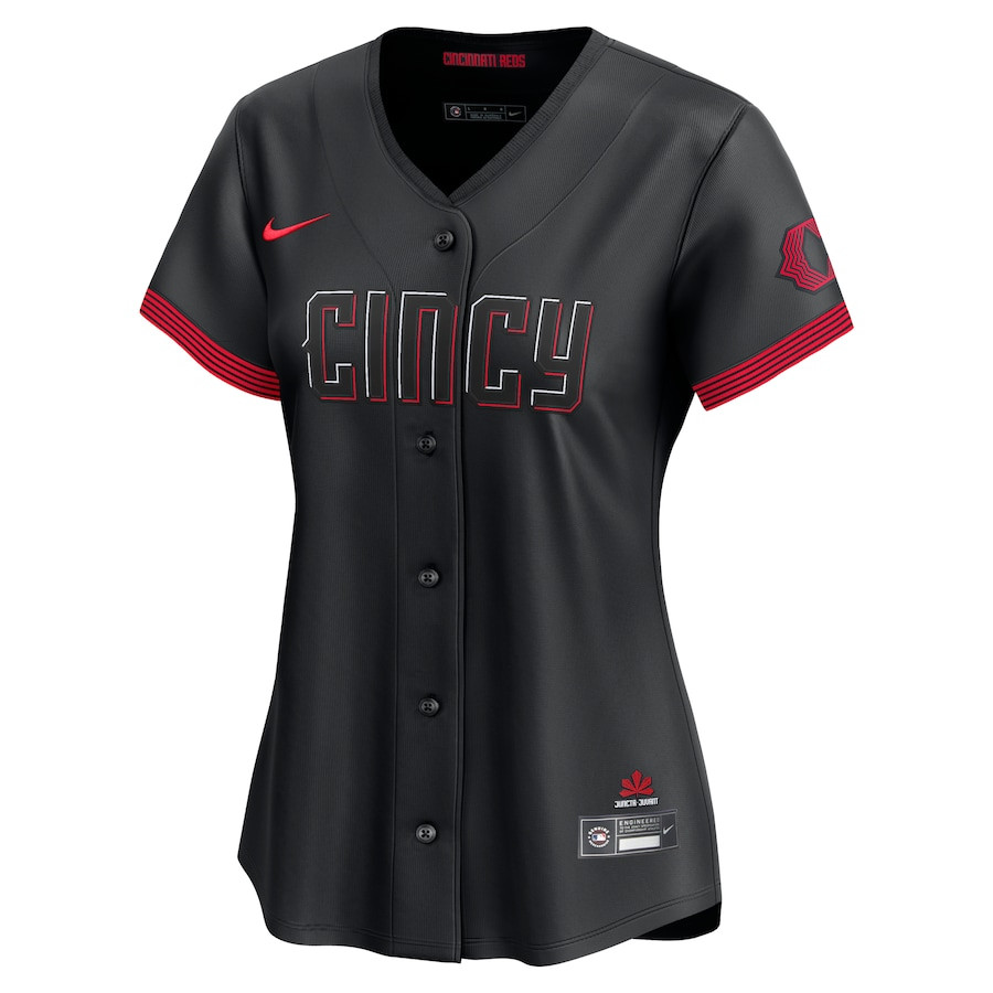 Alternative view of Cincinnati Reds City Connect Women Jersey - Black