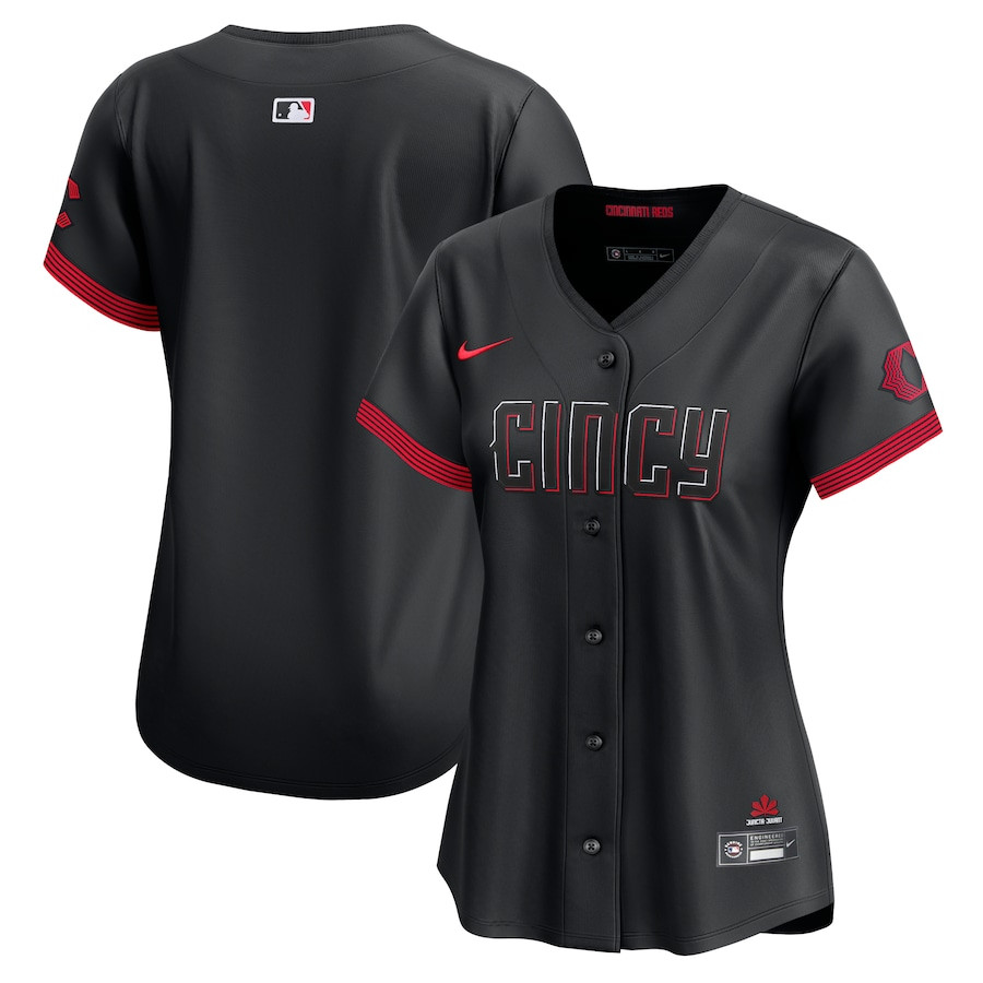 Cincinnati Reds City Connect Women Jersey - Black