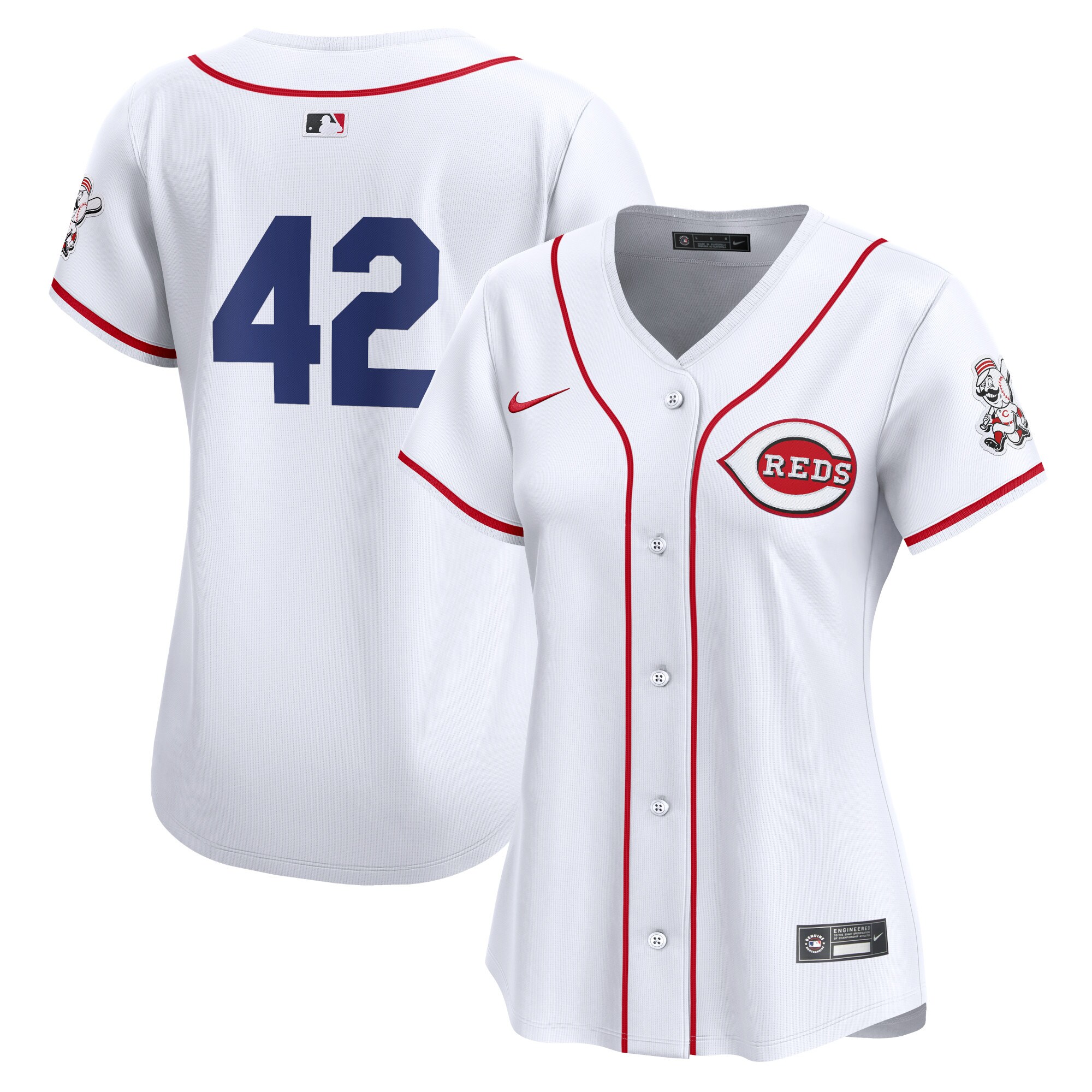 Cincinnati Reds Women's 2024 Jackie Robinson Day Home Limited JerseyÃƒâ€šÃ‚Â ÃƒÂ¢Ã¢â€šÂ¬Ã¢â‚¬Å“ White