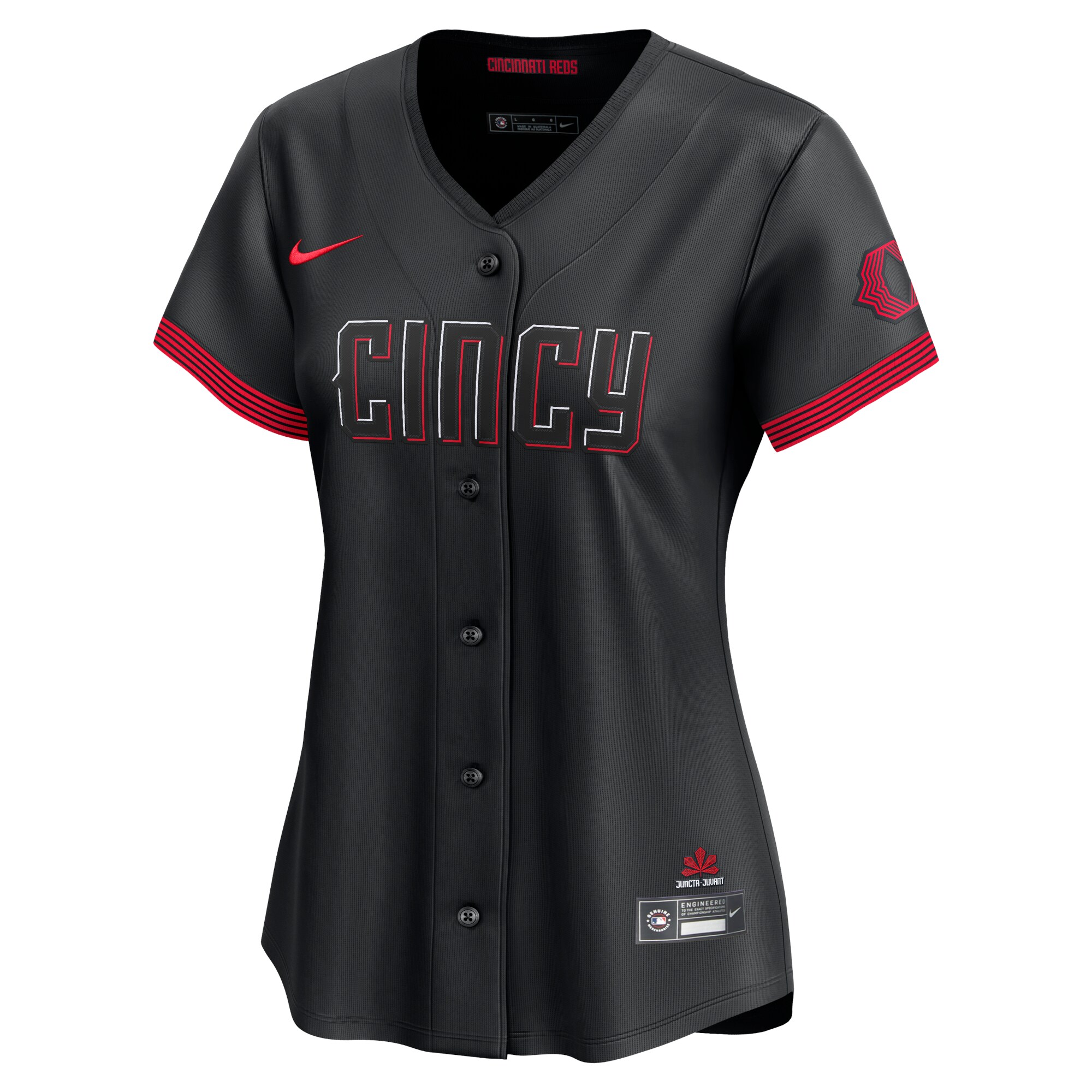 Alternative view of Cincinnati Reds Women's City Connect Limited Jersey - Black