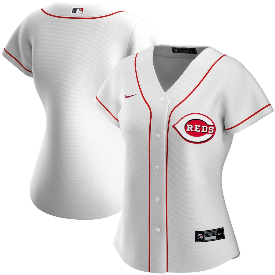 Cincinnati Reds Women's Home 2020 Replica Team Jersey ÃƒÂ¢Ã¢â€šÂ¬Ã¢â‚¬Å“ White
