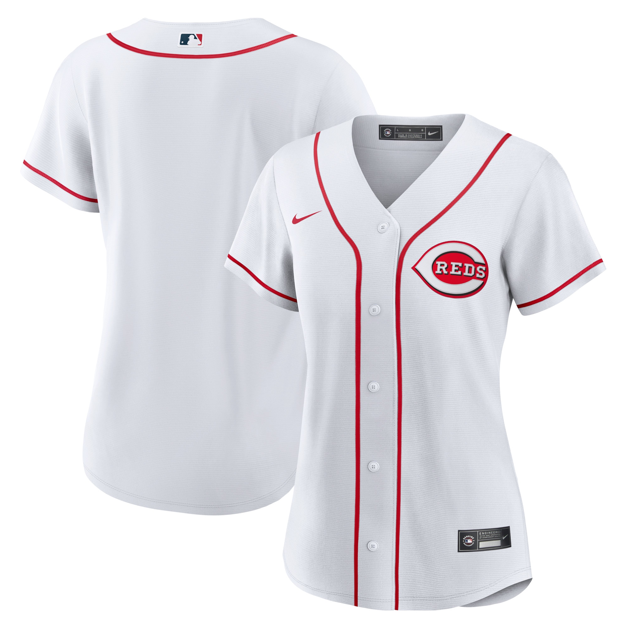 Cincinnati Reds Women's Home Blank Replica Jersey - White