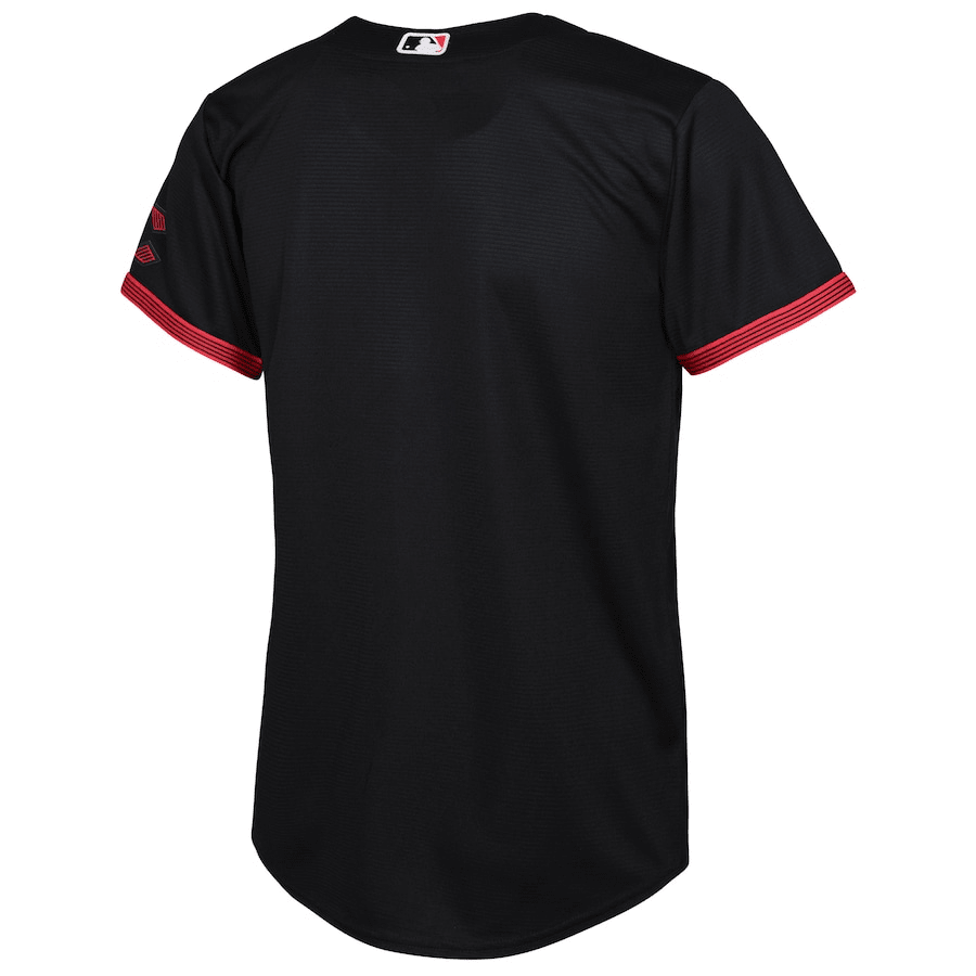 Alternative view of Cincinnati Reds Youth 2023 City Connect Jersey - Black