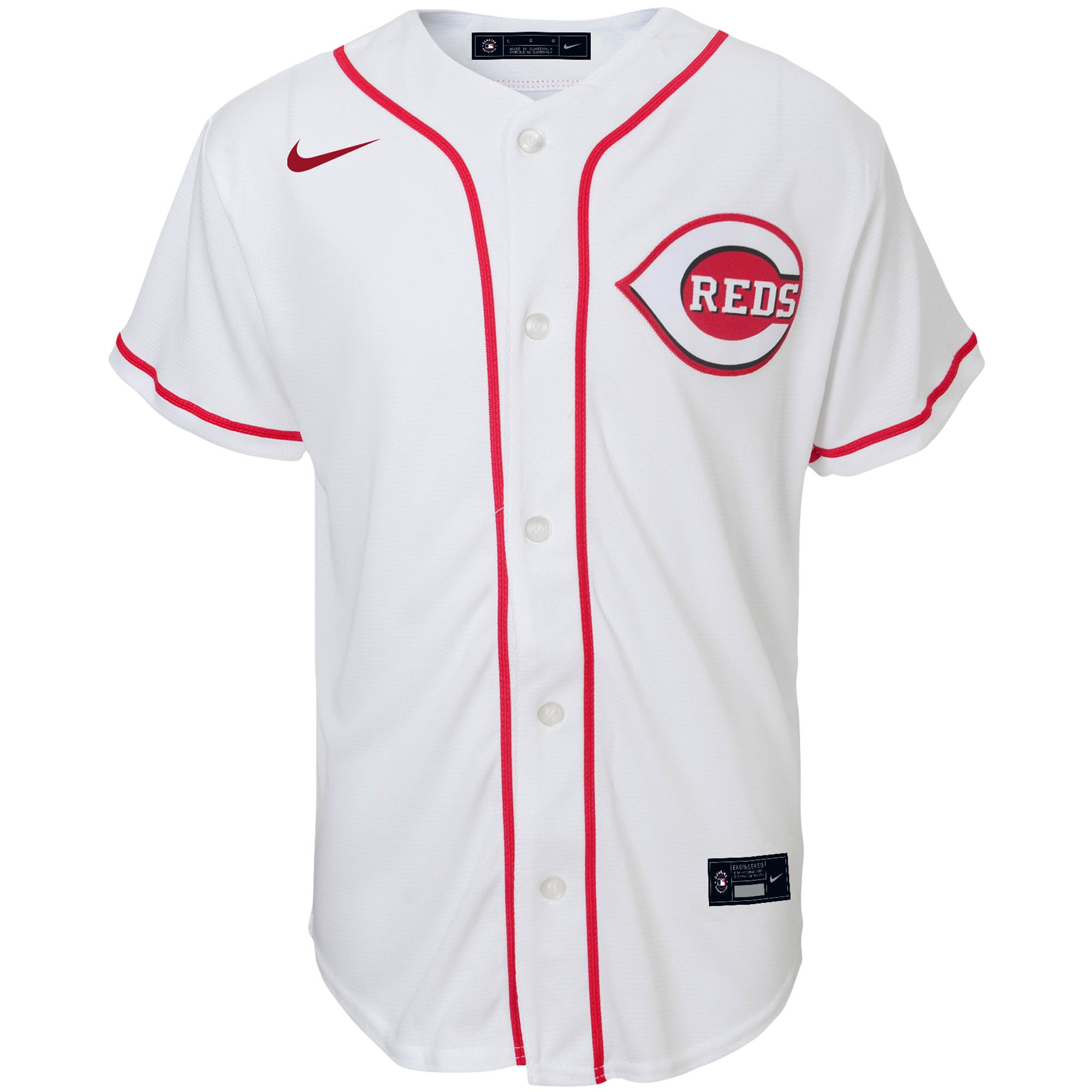 Alternative view of Cincinnati Reds Youth Home Replica Team Jersey - White